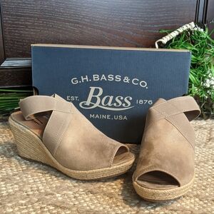 G.H. Bass & Co. "Cher" Microsuede and rope Wedges